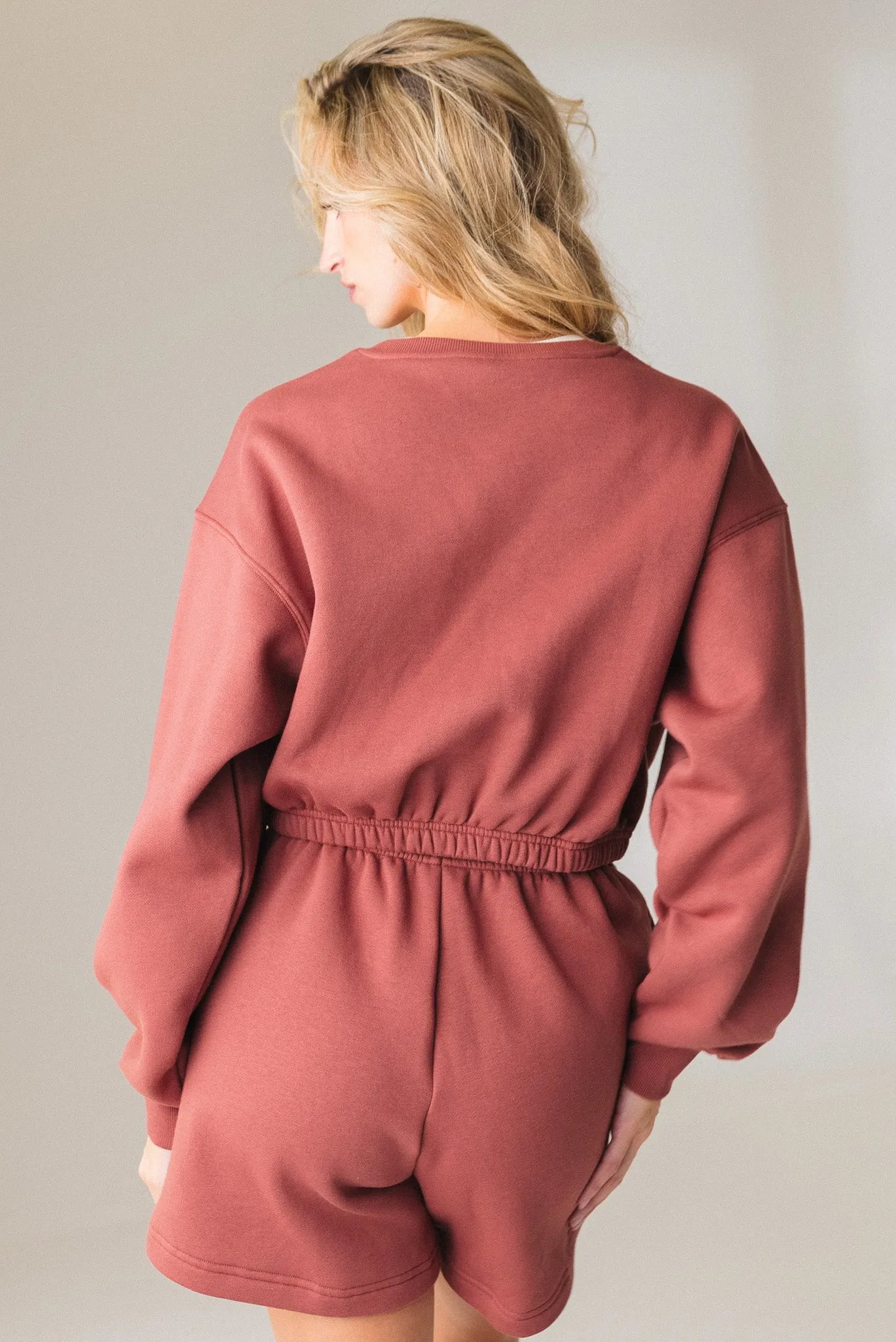 Vitality Cozy Crop Crew - Rosewood