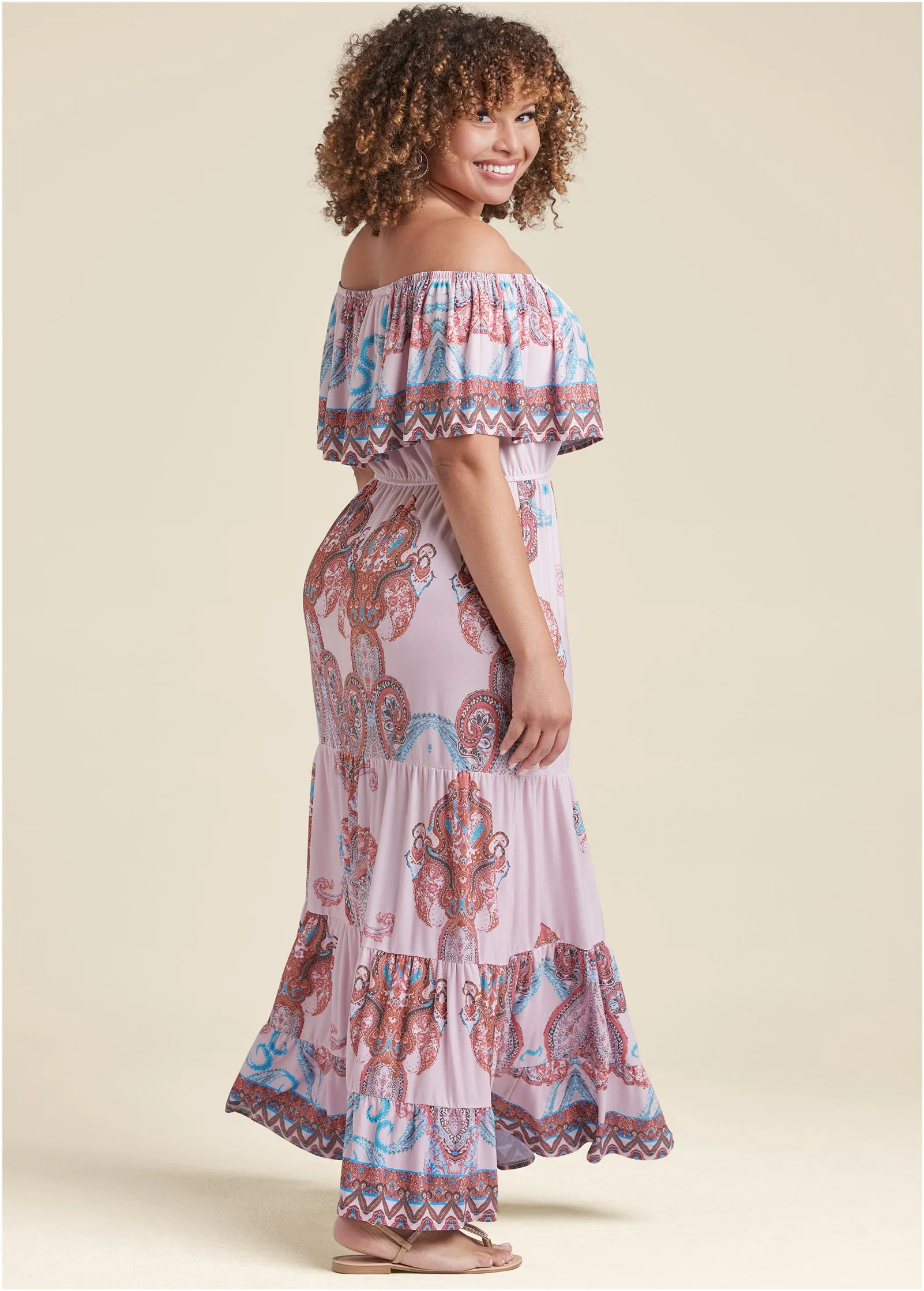 Wandering Goddess Dress - Blush Multi