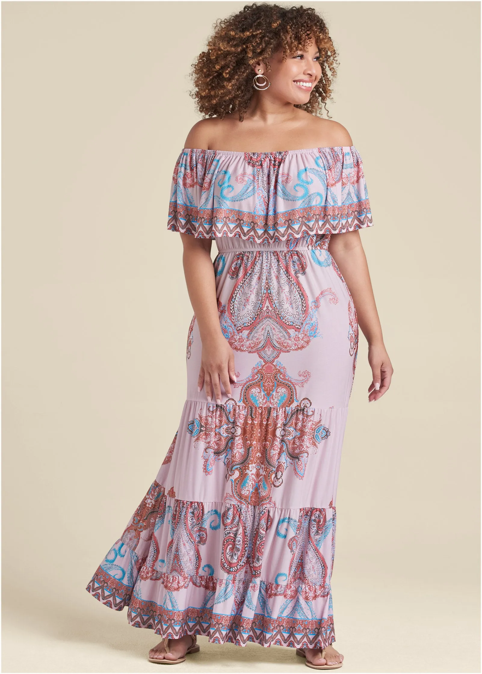 Wandering Goddess Dress - Blush Multi