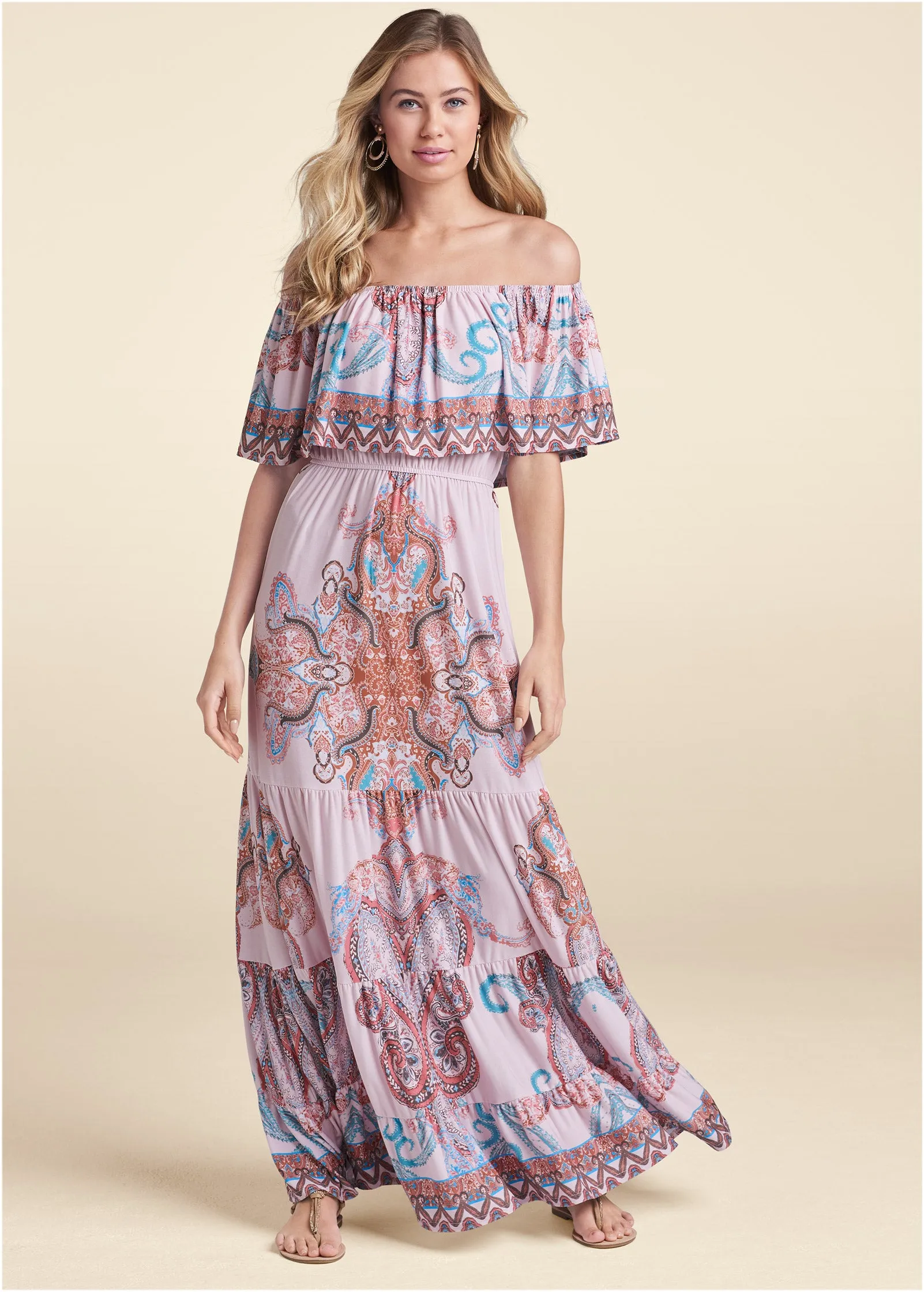 Wandering Goddess Dress - Blush Multi