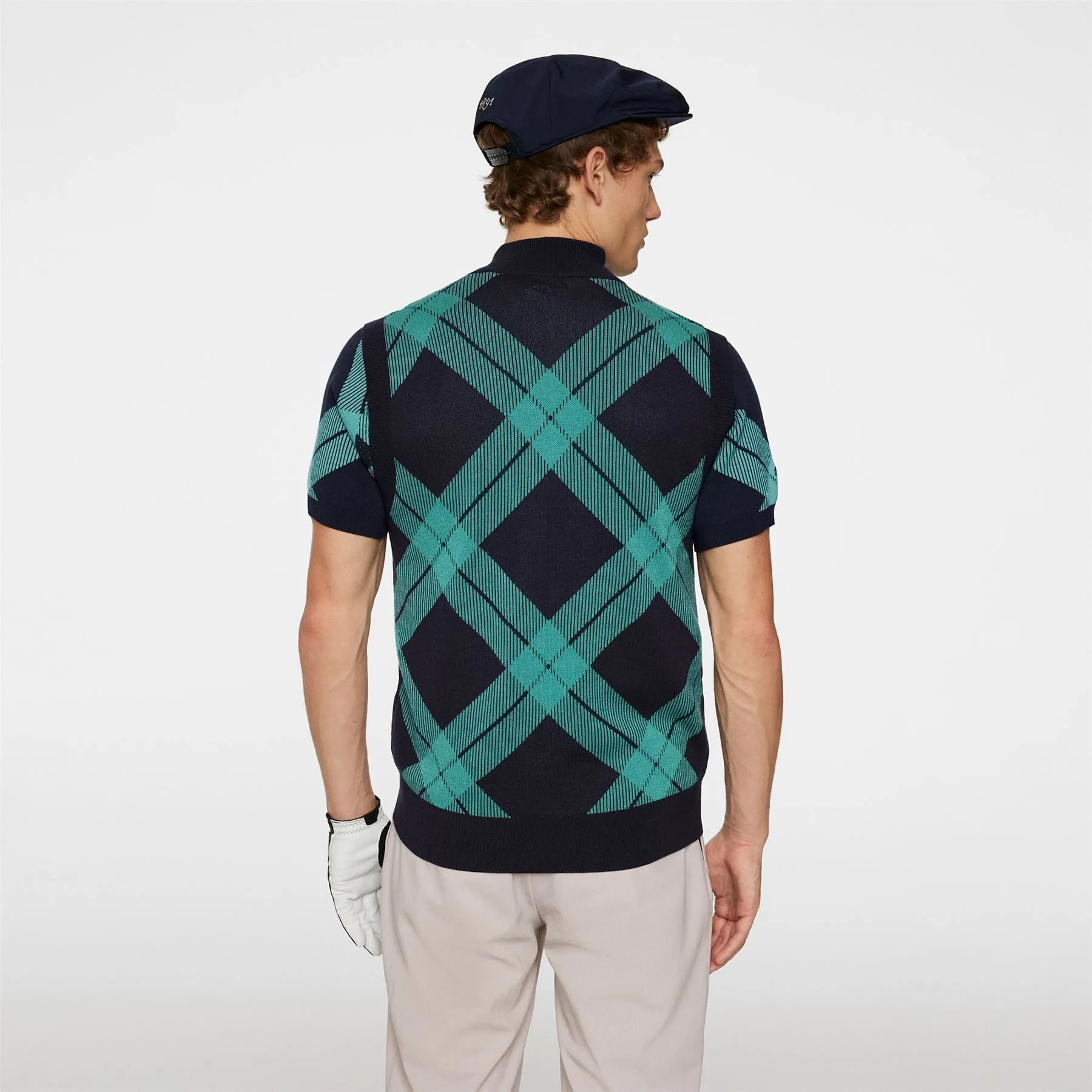 x Glenmuir Hybrid Gilet Tartan Teal - PS25