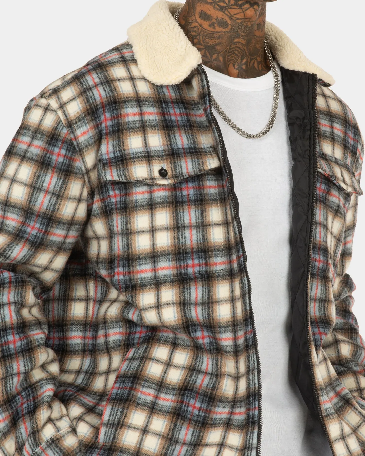 XXIII Tex Sherpa Flannel Jacket Multi-Coloured