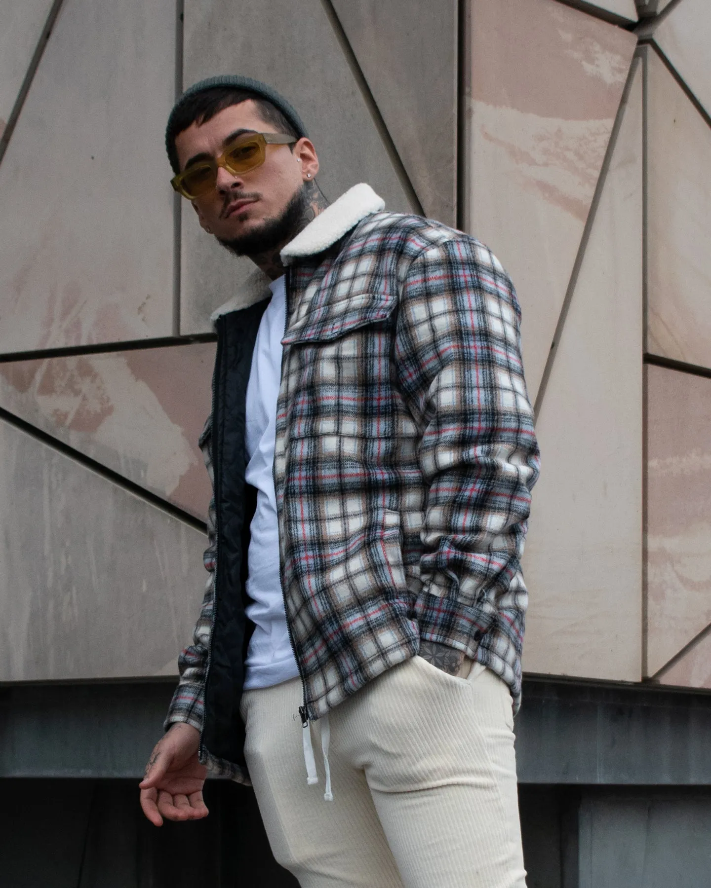 XXIII Tex Sherpa Flannel Jacket Multi-Coloured