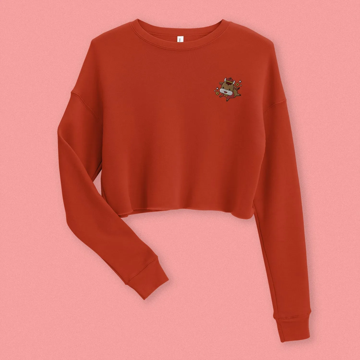 Year of the Ox Embroidered Crop Sweatshirt