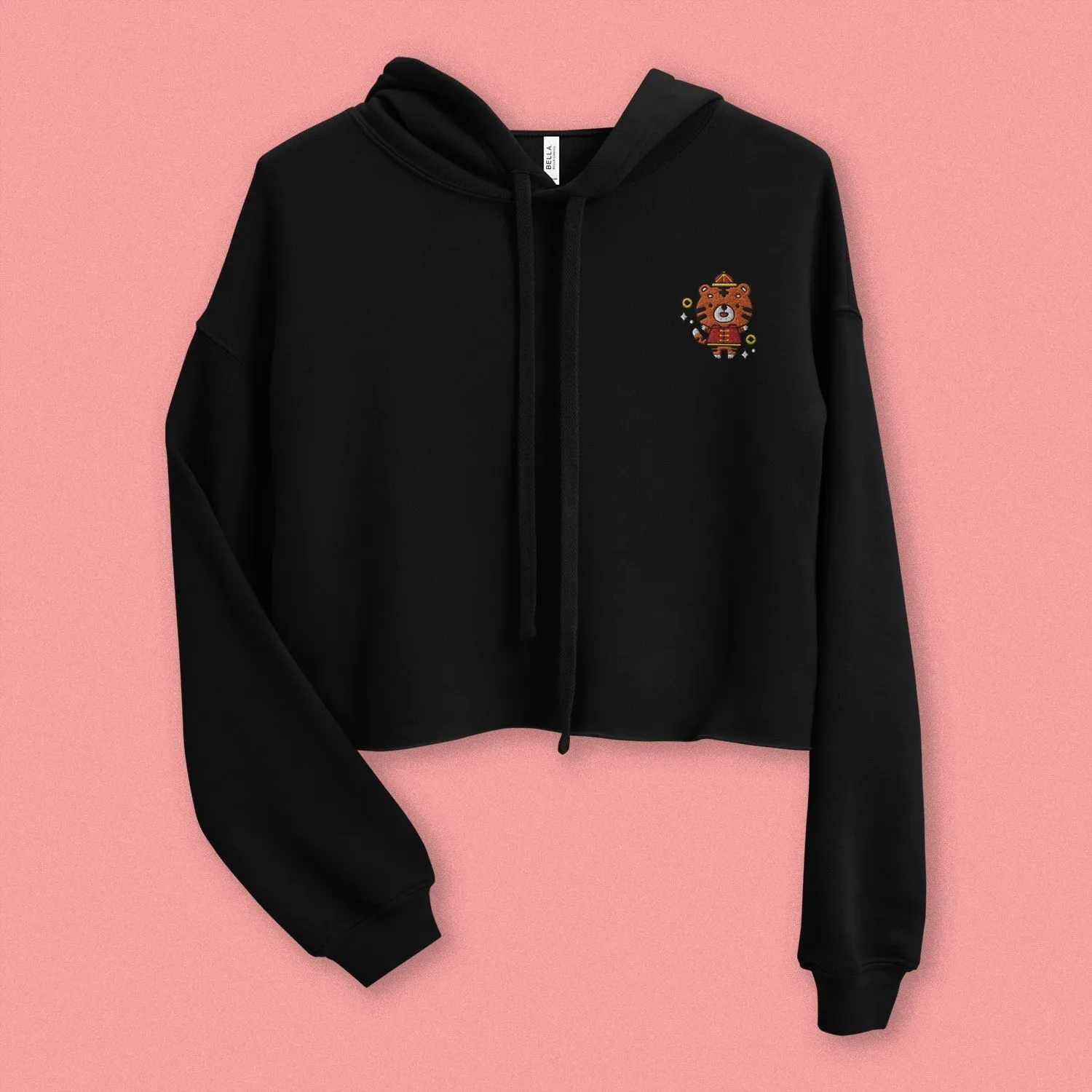 Year of the Tiger Embroidered Crop Hoodie