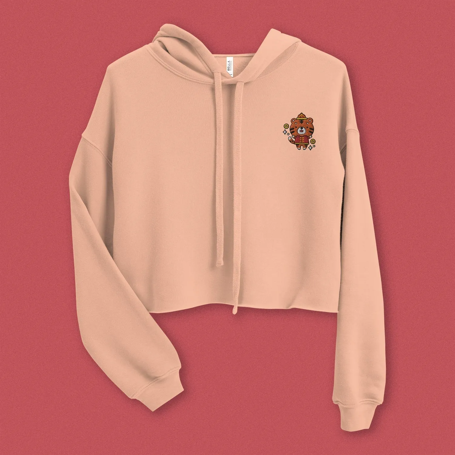 Year of the Tiger Embroidered Crop Hoodie