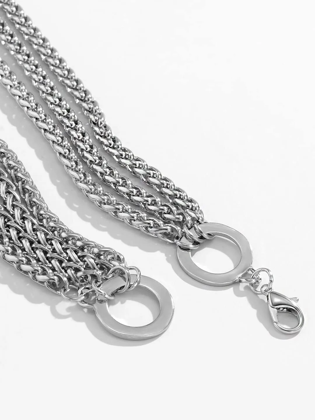 Yellow Chimes Waist Chain For Women Silver Plated Triple Layer Waist Chain For Women and Girls