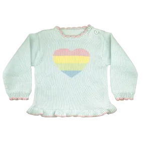 Zubels Rainbow Heart Sweater RAIS 5108