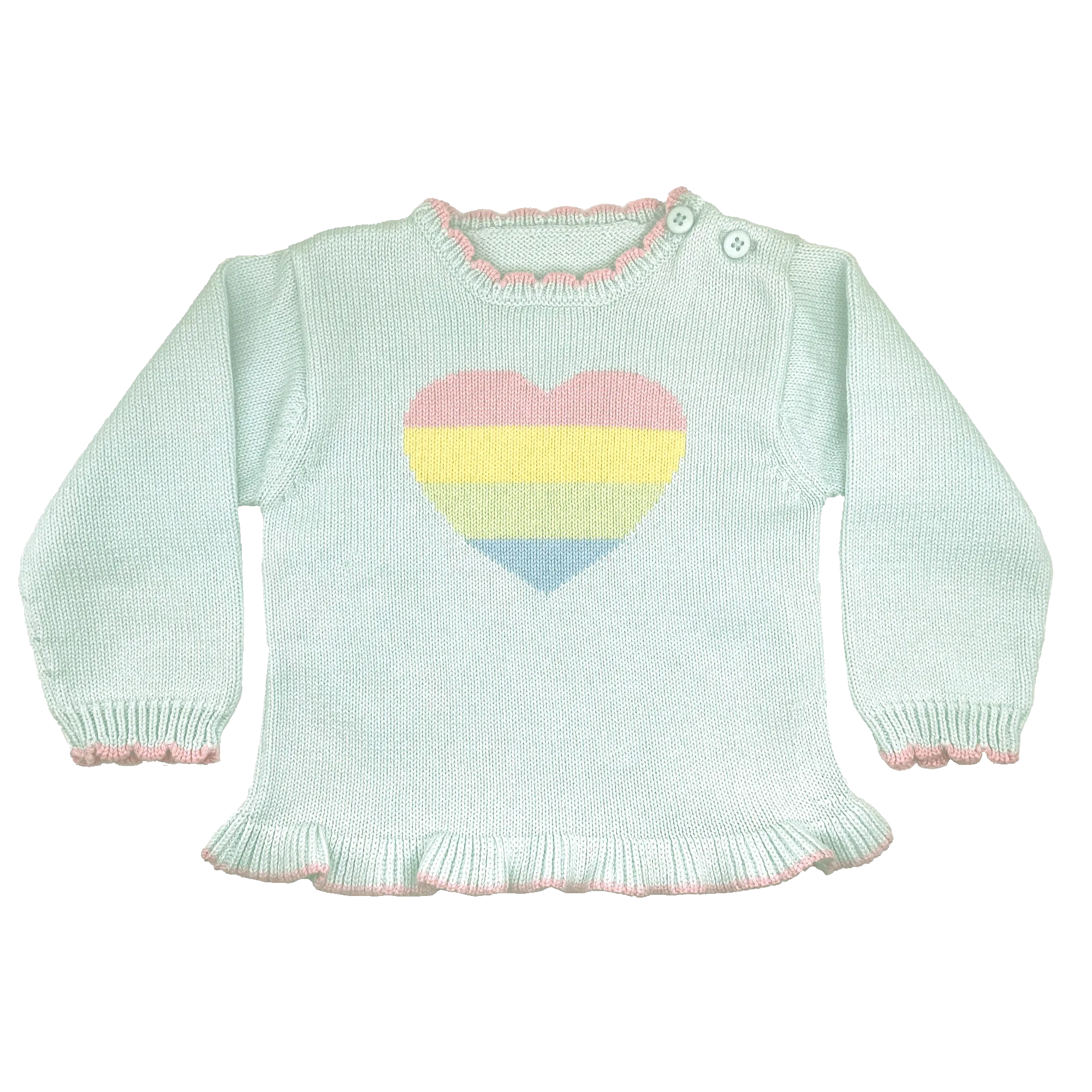 Zubels Rainbow Heart Sweater RAIS 5108